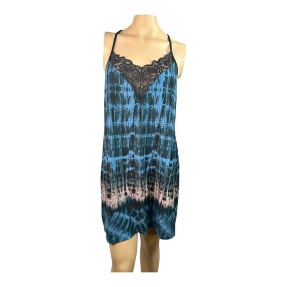Linea Donatella Tie-Dye Lace Slip Dress | Size L - Picture 1 of 5